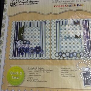 Joy Love Scrapbook Kit with Blue and Green Accents